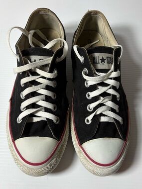 Vintage 90s Converse All Star Low Top Black Sneakers Made In USA